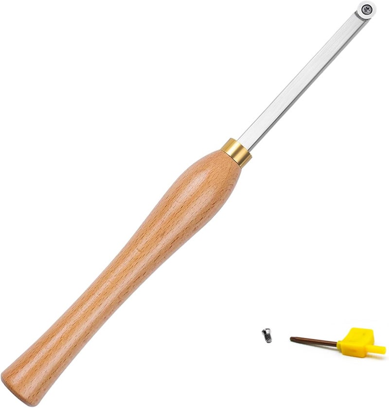CDBP Wood Turning Tool Mini Size Finisher Chisel With Ci3 12mm Round Inserts for Wood Hobbyist or DIY or Carpenter. - Image 1